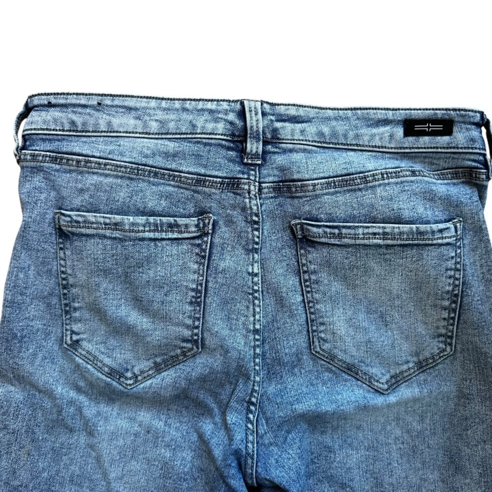 Liverpool Cropped Acid Wash Raw Hem Boyfriend Jeans Sz 8 - Picture 3 of 6